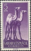 Ifni, 195. Colonial Stamp Day. Dromedaries. Sc. 81