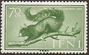 Ifni, 1955. Colonial Stamp Day. Squirrels. Sc. 77.