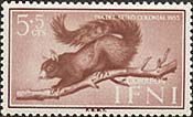 Ifni, 1955. Colonial Stamp Day. Squirrels.Sc.  B23