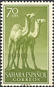 Ifni, 195. Colonial Stamp Day. Dromedaries. Sc. 85.